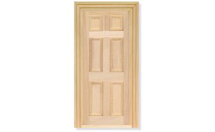 Wood Door With Architrave for 12th Scale Dolls House