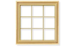 9 Pane Georgian Wooden Window for 12th Scale Dolls House