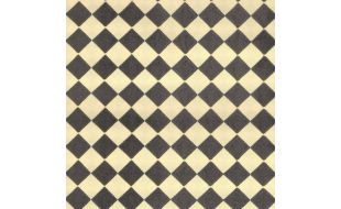 Black & Cream Lino Effect Wallpaper for 12th Scale Dolls House