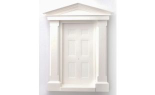Large Georgian White Plstic Door for 12th Scale Dolls House