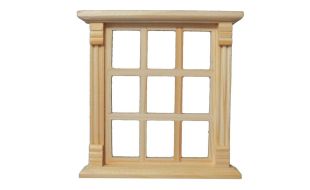 9 Pane White Window for 12th Scale Dolls House