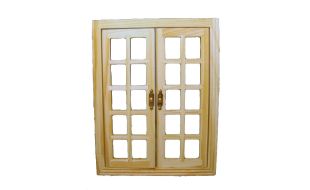Wooden French Windows for 12th Scale Dolls House