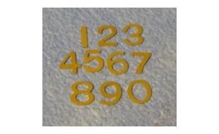 Brass Door Numbers for 12th Scale Dolls House