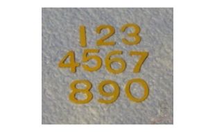 Brass Door Numbers for 12th Scale Dolls House