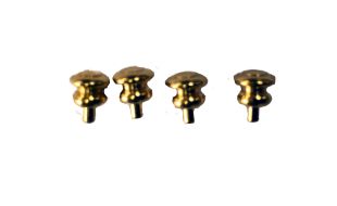 Small Round Door Knobs x 4 for 12th Scale Dolls House