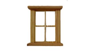 Unpainted 4 Pane Window for 12th Scale Dolls House