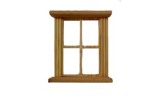 Unpainted 4 Pane Window for 12th Scale Dolls House