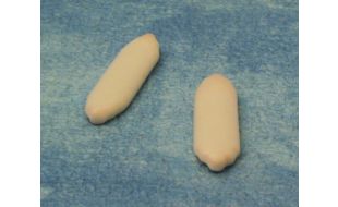 White Door Plates x2 for 12th Scale Dolls House