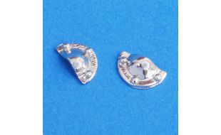 Silver Pull Handles for 12th Scale Dolls House