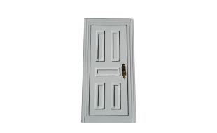 White 5 Panel Door for 12th Scale Dolls House