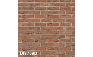 3D Effect Brick Style Embossed Weathered Brick Wallpaper for 12th Scale Dolls House