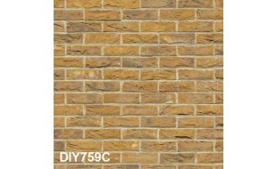 3D Effect Brick Style Embossed Yellow Brick Wall paper for 12th Scale Dolls Houses