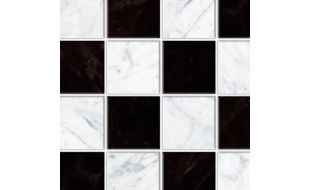 Embossed A3 B&W Chequered Marble Floor for 12th Scale Dolls House