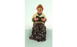 Grandmother Sitting Resin Figure for 12th Scale Dolls House