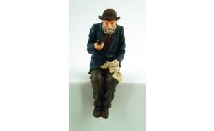 Resin Sitting Grandfather Figure for 12th Scale Dolls House