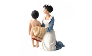 House Maid Towel Drying Young Girl Figures for 12th Scale Dolls House