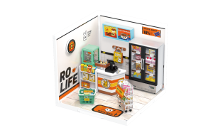 Rolife Energy Supply Store Plastic DIY Miniature Dollhouse Kit