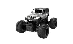 Double E 1/14 Scale Silver Jeep Wrangler Ready to Run RC Crab-Stunt Monster Truck