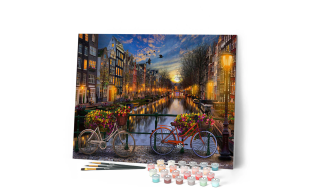 Figured'Art Amsterdam Rolled Canvas Painting By Numbers Kit