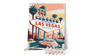 Figured'Art Las Vegas Rolled Canvas Painting By Numbers Kit