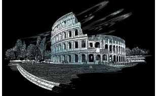 Engraving Art Colosseum Silver
