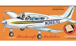 Guillows 1/20 Scale Beechcraft Musketeer Balsa Model Kit