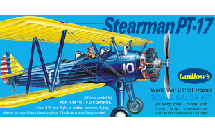Guillows 1/16 Scale Stearman PT-17 World War 2 Pilot Trainer Balsa Model Kit