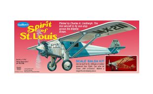 Guillows 1/16 Scale Spirit Of St Louis Balsa Model Kit