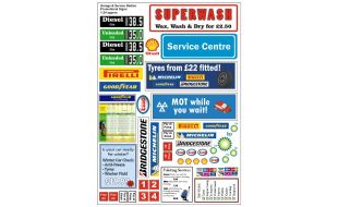 Garage and Service Station Promotional Signs 1:24, 1:43 and 1:76 Scales