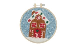 Trimits Gingerbread House Embroidery Punch Needle Kit
