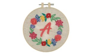 Trimits Floral Monogram Embroidery Punch Needle Kit