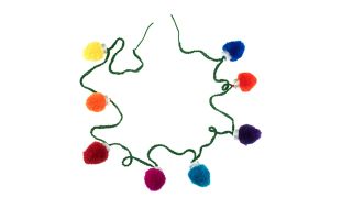 Trimits Rainbow Christmas Lights Garland Pom Pom Kit