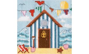 Trimits Beach Hut Mini Counted Cross Stitch Kit