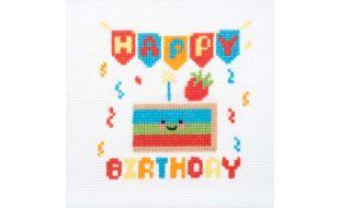 Trimits Happy Birthday Mini Counted Cross Stitch Kit