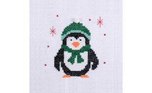 Trimits Festive Penguin Mini Counted Cross Stitch Kit