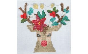 Trimits Festive Reindeer Mini Counted Cross Stitch Kit