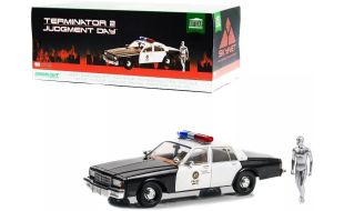 Greenlight 1/18 Scale Chevy Caprice Met Police (1987) - Terminator 2: Judgment Day (1991) Die Cast Model