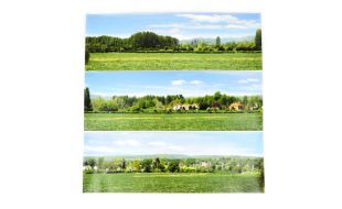 Gaugemaster Open Field Large Photo Backscene (2744x304mm) OO Gauge