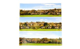 Gaugemaster Village Large Photo Backscene (2744x304mm) OO Gauge