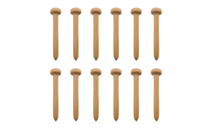 12 x Wooden Axle Pegs