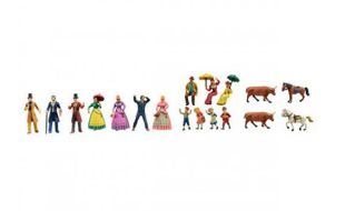 Artesania Latina Set of 18 Metal Figurines for King of the Mississippi