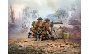 ICM 1/35 Scale WWII British Vickers MG Crew (Vickers MG & 2 Figures) Model Kit