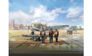 ICM 1/48 Scale RAF Bomber & Torpedo Pilots (1939-1945) 5 Figures Model Kit