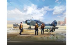 ICM 1/48 Scale Bristol Beaufort Mk.IA with RAF Pilots & Ground Staff Figures Model Kit