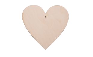 15cm Hanging Heart Birch Ply Wood Blank
