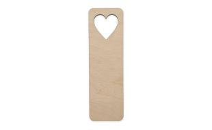 Heart Bookmark Wood Blank