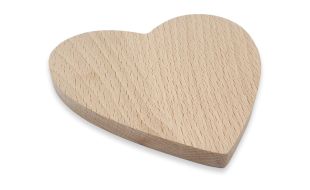 11cm Heart Coaster Birch Wood Blank
