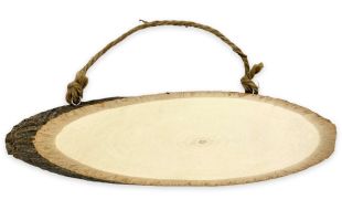 Hanging Oval Wood Slice Blank