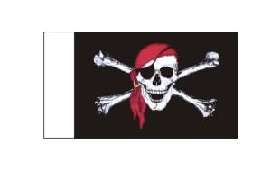 Jolly Roger Red Scarf Cotton Flag