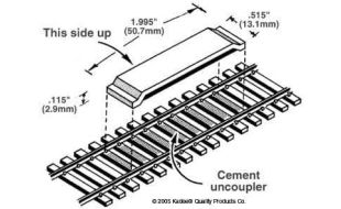 Kadee Delayed Between the Rails Magnet Uncoupler Code 100(1pr)